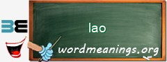 WordMeaning blackboard for lao